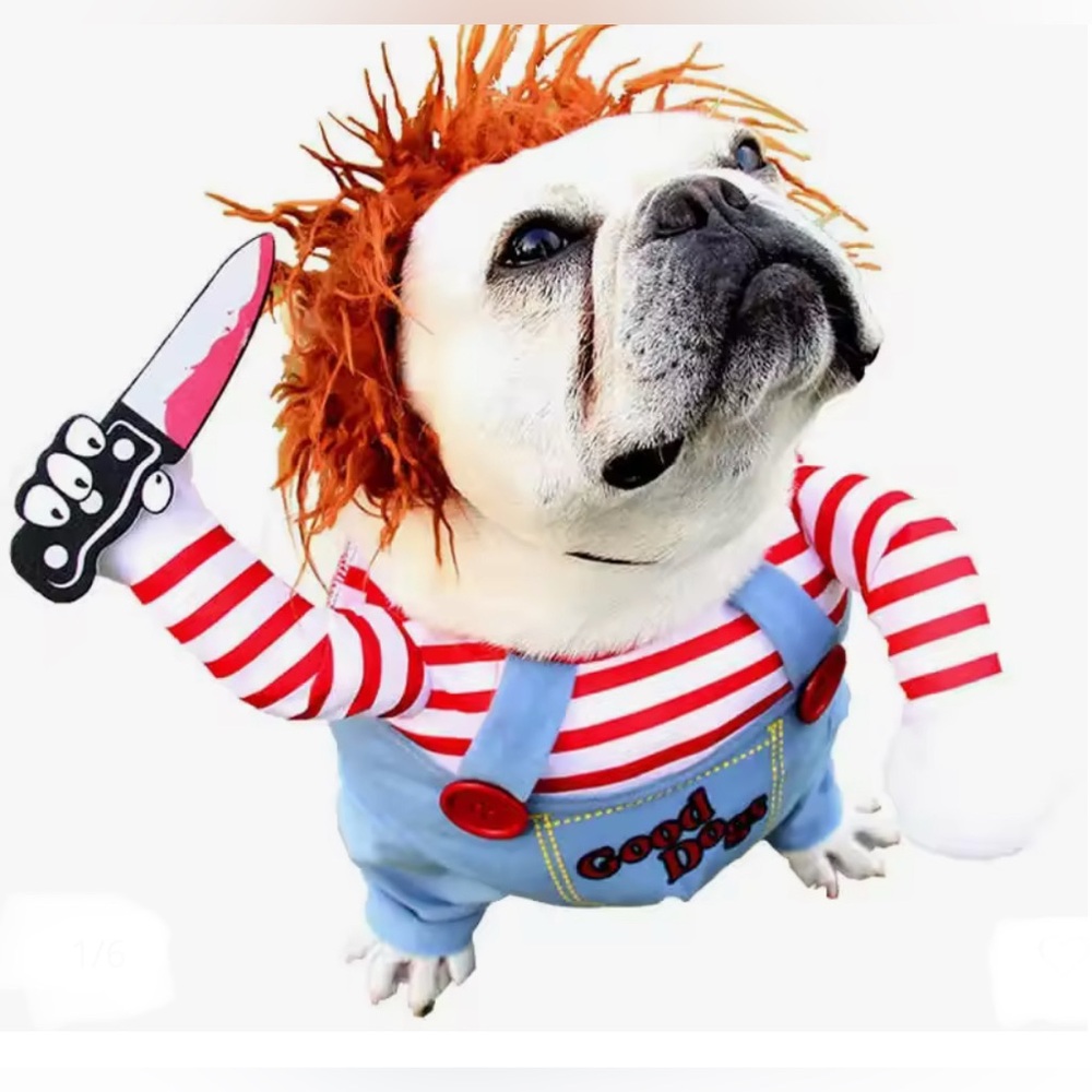 Dagger Pet Halloween Costume Funny Knife Holding Dog Clothes & Cat Clothes